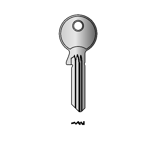 MXU2 Errebi cylinder key Blank