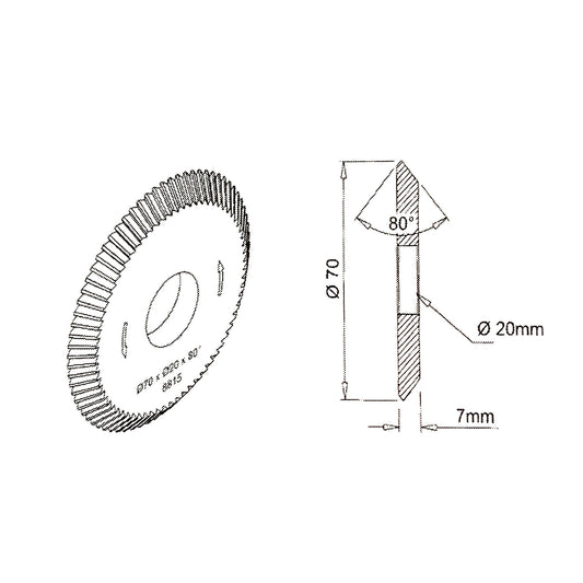 TMC8815  Cylinder Cutter for TM855 Dual Purpose & TM1009 Merlin Key Machines.