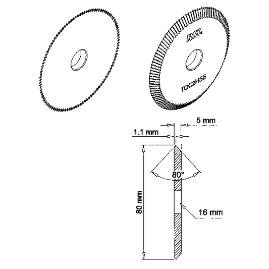 Titanium Cylinder Cutter TOC2HSST