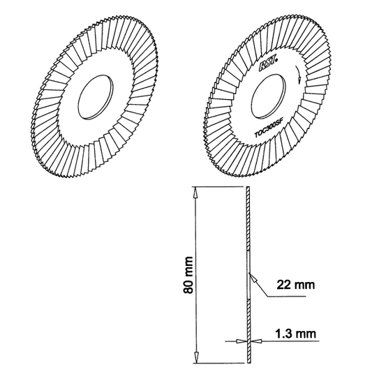 Titanium Mortice Cutter TOC300SFT