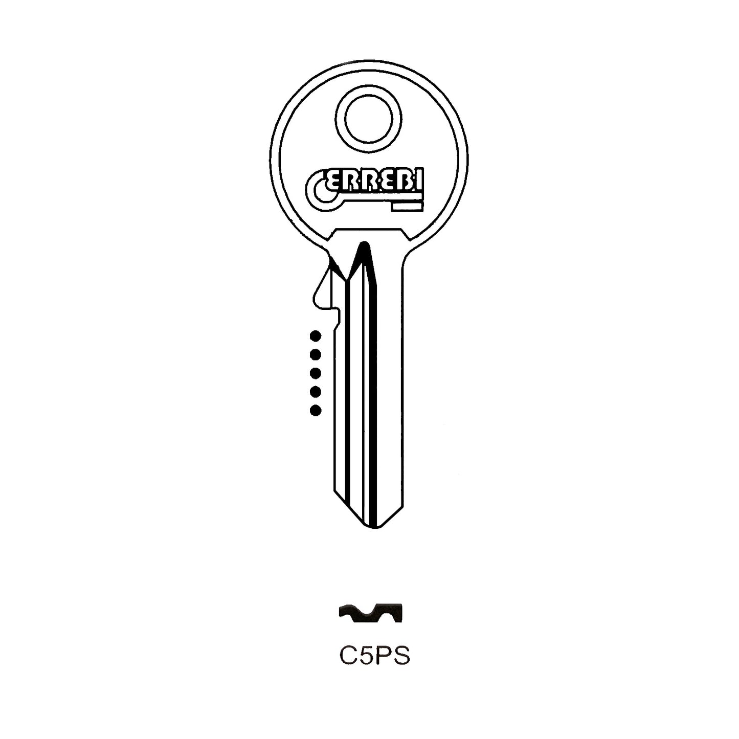 Cisa C5PS Cylinder Key Blank
